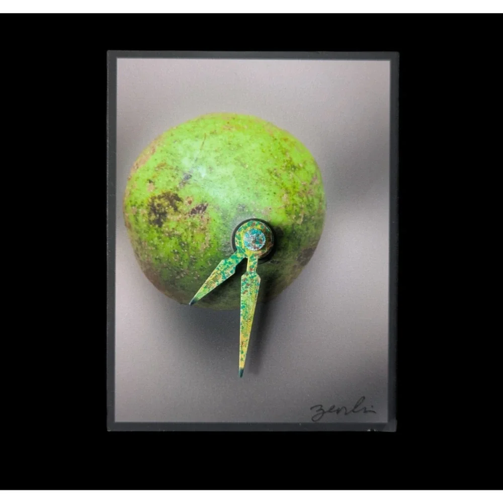 Gregory Zeorlin Art Clock 2010 Pear One Of A Kind Hand Painted